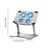 Aluminum Alloy Tablet/Laptop Bracket Stand With Quad-core Cooling Fan, Multi-Angle Adjustable For Computer Accessories