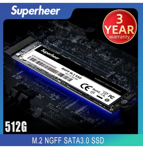 1PC Superheer 512gb SSD M.2 NFGG SATA Solid State Drive For Laptops And Desktops Computer Internal Hard Disk