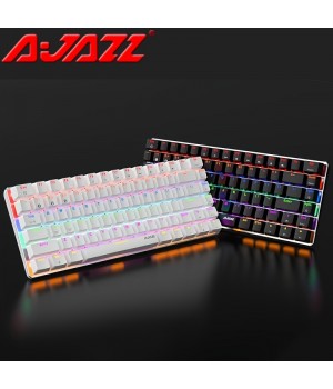 Ajazz AK33 Wired BT5.0 Dual-mode Mechanical Keyboard Office Typing Mobile Phone Tablet Notebook Computer Universal Peripherals Black And White Wired Dual-mode Green Axis Red Axis